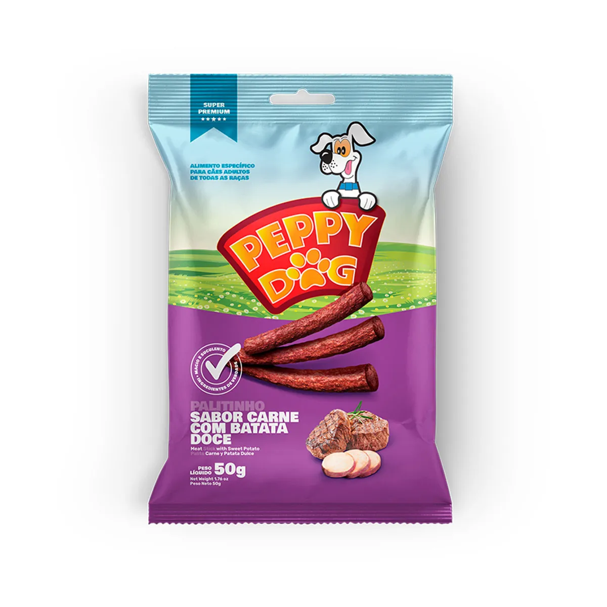 PALITINHO CARNE C/ BATATA DOCE - PEPPY DOG 65G (1519)