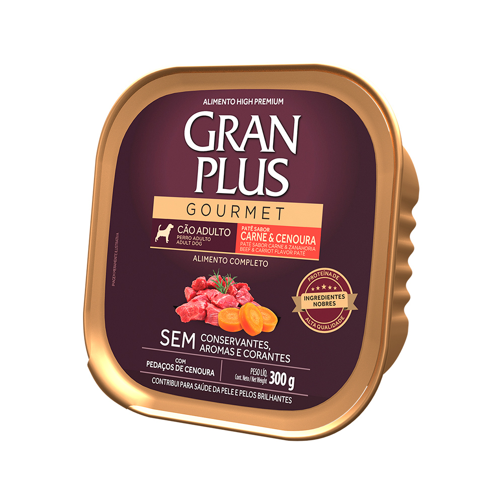 PATE GRAN PLUS CAO ADULTO (CARNE E CENOURA) - AFFINITY 300G (194)