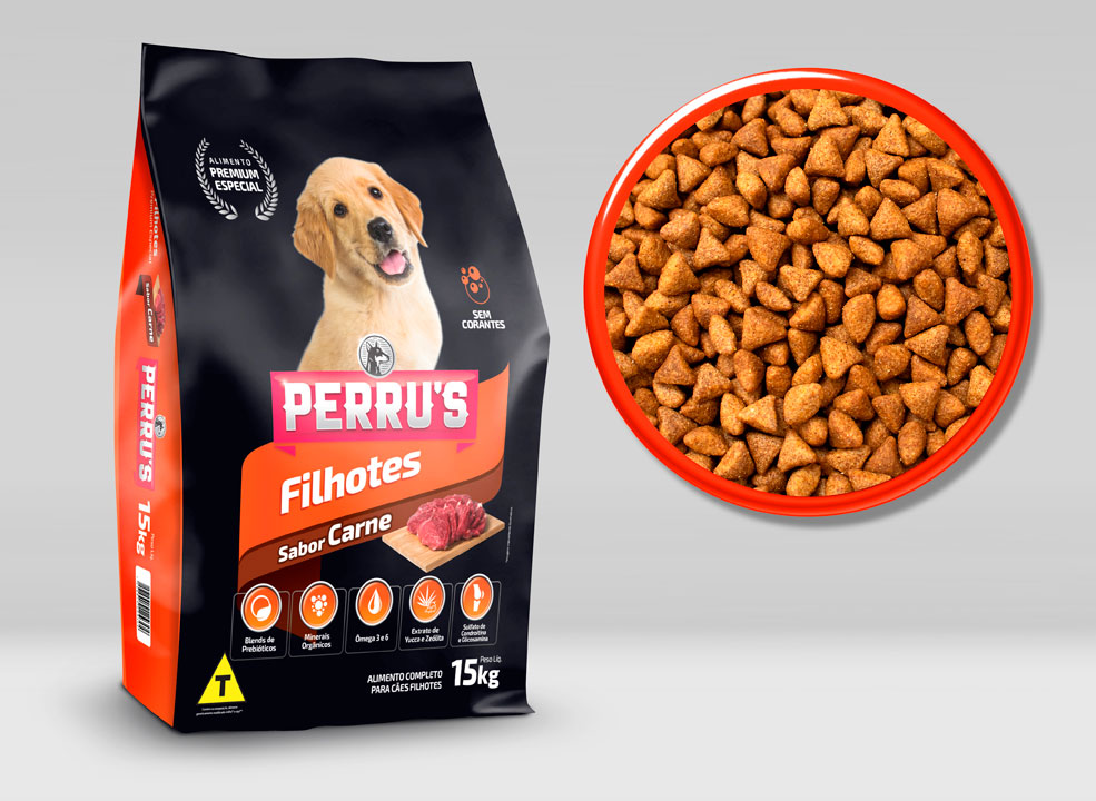 PERRUS FILHOTE (CARNE) - CEDAN RACOES 1KG (2336)