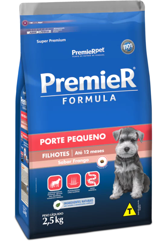PREMIER FORMULA RAC. PEQUENAS CAES FILHOTES (FRANGO) - PREMIER 1KG (1094)