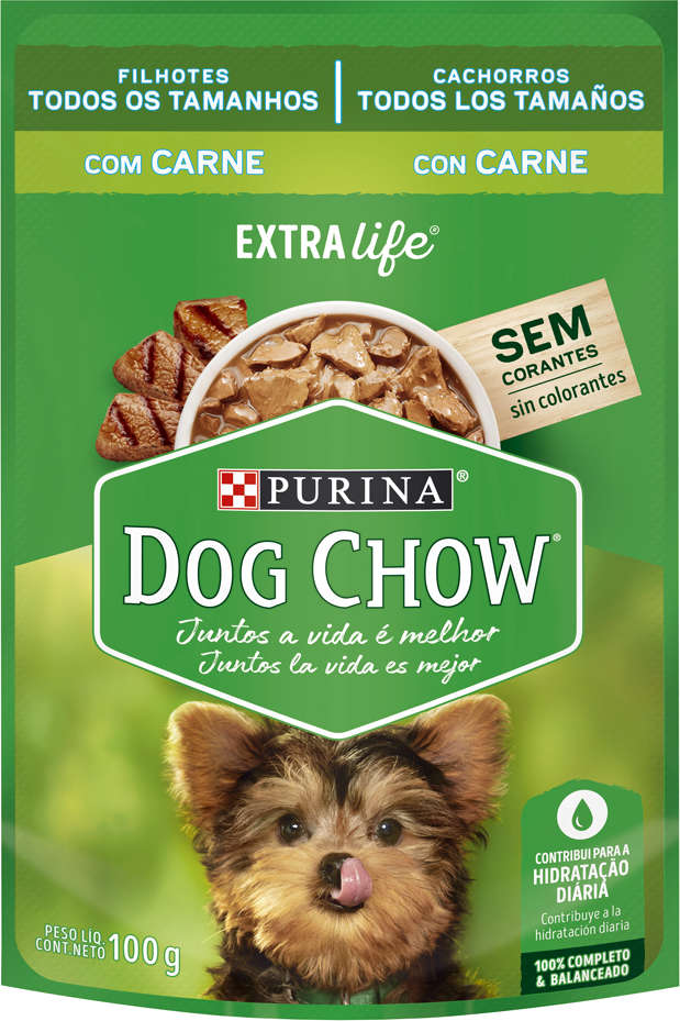 SACHE DOG CHOW FILHOTES EXTRA LIFE CARNE - PURINA 100G (909)
