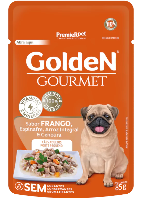 SACHE GOLDEN GOURMET CAES ADULTOS P. PEQUENO (FRANGO) - PREMIER 70G (631)