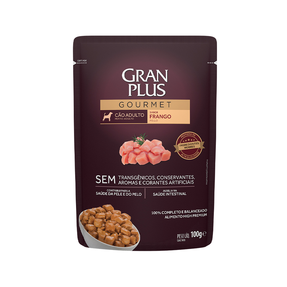 SACHE GRAN PLUS CAES ADULTO (FRANGO) - AFFINITY 100G (1434)