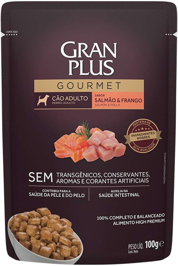 SACHE GRAN PLUS CAES ADULTO (SALMAO) - AFFINITY 100G (1673)
