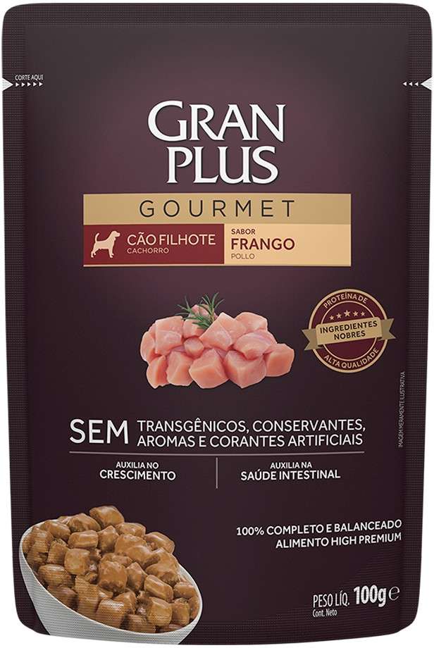 SACHE GRAN PLUS CAES FILHOTES (FRANGO) - AFFINITY 85G (683)