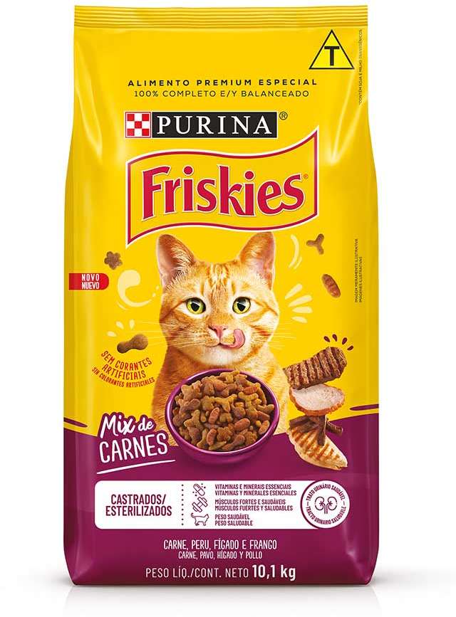FRISKIES ADULTO CASTRADOS (MIX DE CARNE) - PURINA 10,1KG (621)