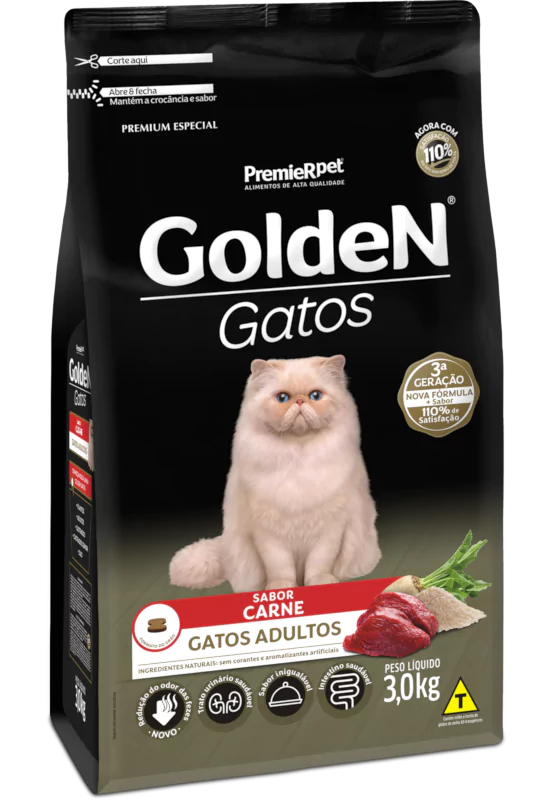 GOLDEN GATOS CARNE ADULTO - PREMIER 500G (826)