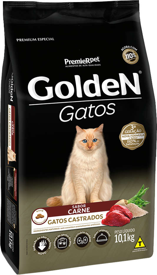 GOLDEN GATOS CASTRADOS CARNE - PREMIER 10,1KG (2175)