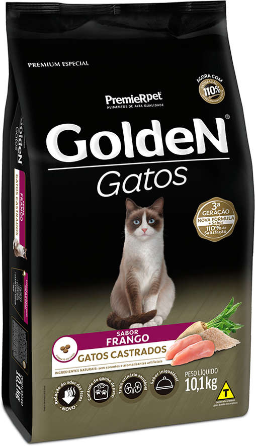 GOLDEN GATOS CASTRADOS FRANGO - PREMIER 10,1KG (2174)