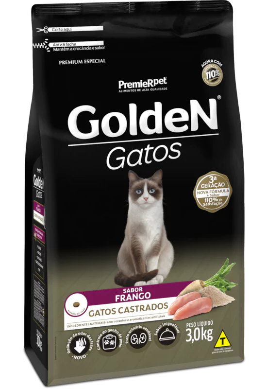 GOLDEN GATOS CASTRADOS FRANGO - PREMIER 500G (1248)