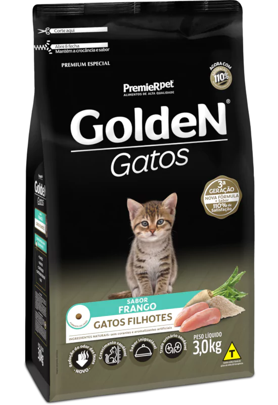 GOLDEN GATOS FILHOTE FRANGO - PREMIER 500G (832)
