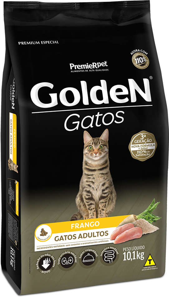 GOLDEN GATOS FRANGO ADULTO - PREMIER 10,1KG (2173)