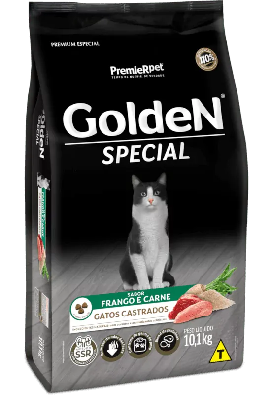 GOLDEN GATOS SPECIAL CASTRADOS (CARNE E FRANGO) - PREMIER 500G (2061)