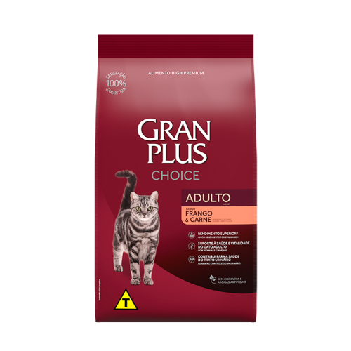 GRAN PLUS GATO ADULTO CARNE E FRANGO (CHOICE) - AFFINITY 10,1KG (2168)