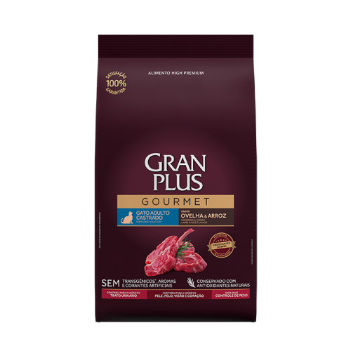 GRAN PLUS GATO CASTRADO GOURMET (OVELHA) - AFFINITY 500G (1423)