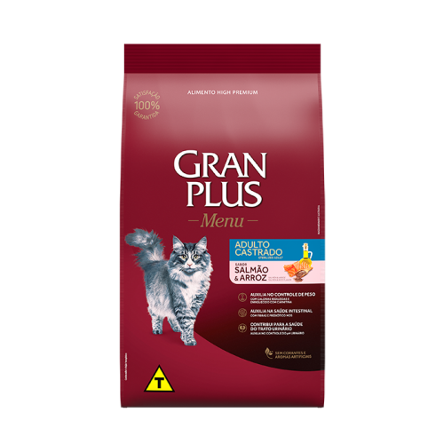 GRAN PLUS GATO CASTRADO SALMAO - AFFINITY 500G (2856)