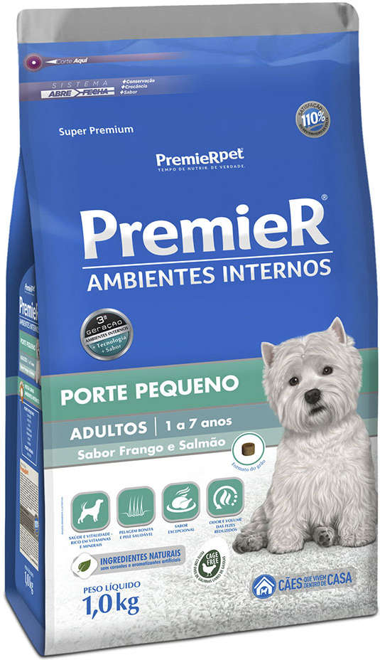 PREMIER CAES AMBIENTES INTERNOS ADULTO (GRANEL) - PREMIER 1KG (2795)