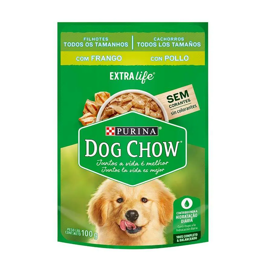 SACHE DOG CHOW FILHOTES EXTRA LIFE FRANGO - PURINA 100G (1018)