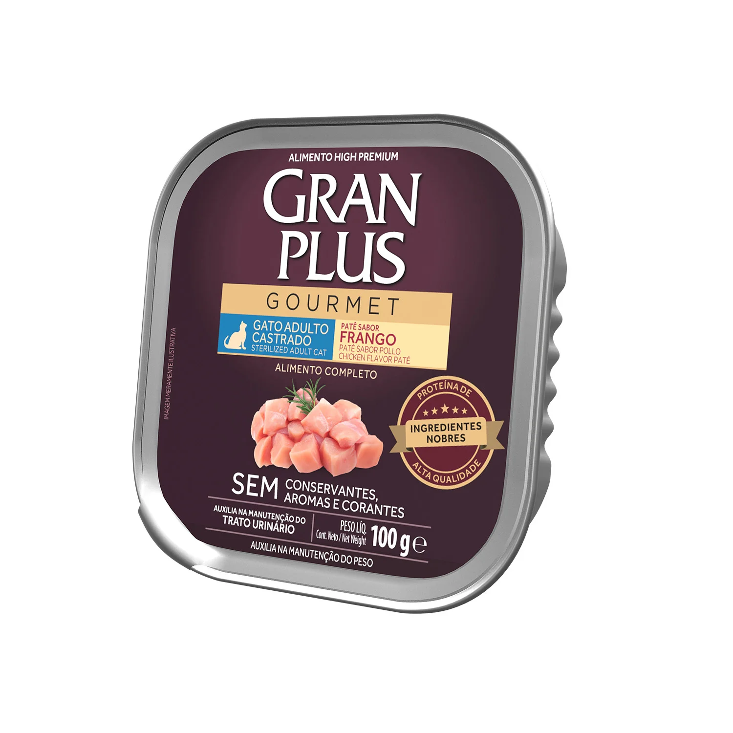 PATE GRAN PLUS GATO CASTRADO (FRANGO) - AFFINITY 100G (3359)