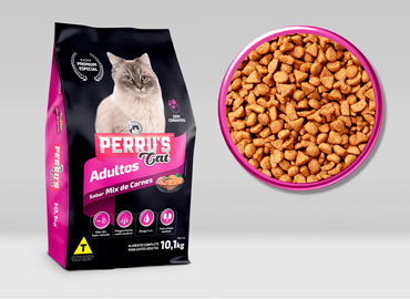PERRUS CAT ADULTO (MIX DE CARNES) - CEDAN RACOES 10.1KG (2328)