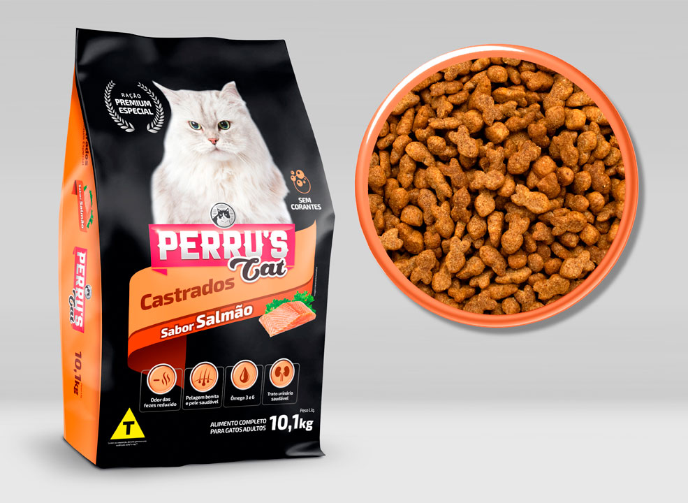 PERRUS CAT CASTRADO (SALMAO) - CEDAN RACOES 500G (2335)