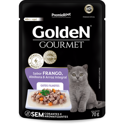 SACHE GOLDEN GOURMET GATOS FILHOTES (FRANGO) - PREMIER 70G (485)