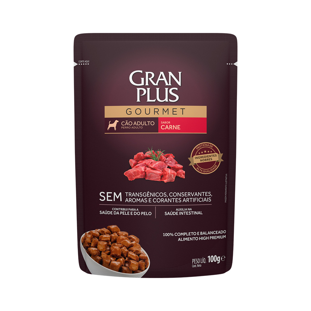 SACHE GRAN PLUS CAES ADULTO (CARNE) - AFFINITY 85G (1109)