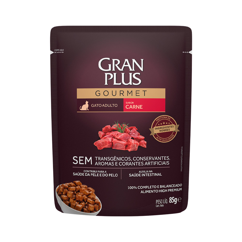 SACHE GRAN PLUS GATOS ADULTO (CARNE) - AFFINITY 85G (71)