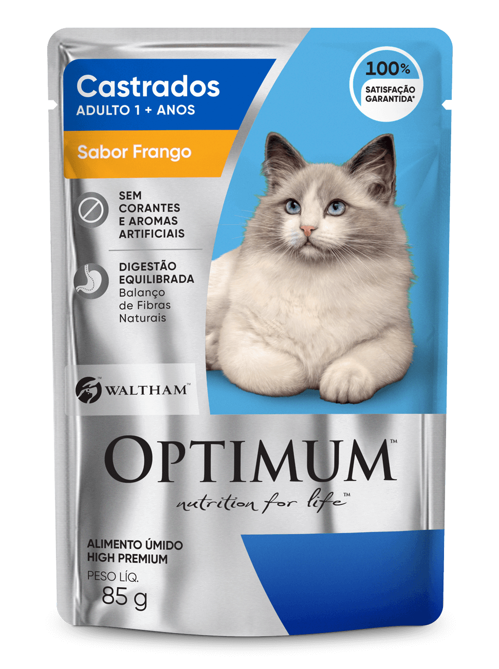 SACHE OPTIMUM CAT ADULTO CASTRADO (FRANGO) - MARS 85G (2802)