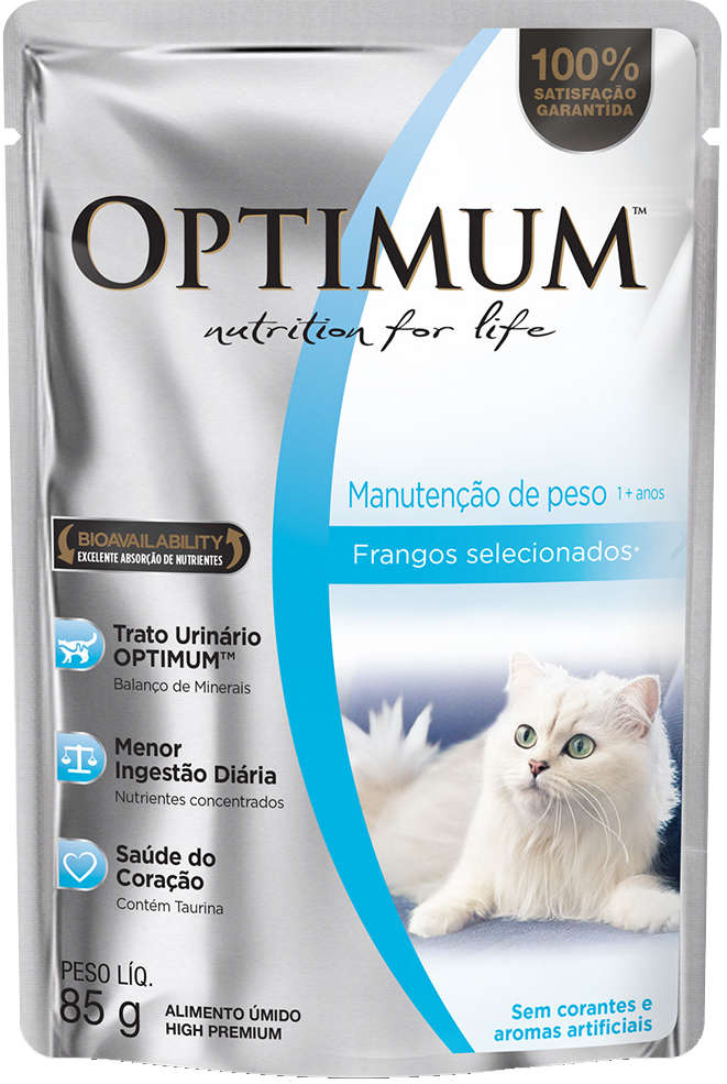 SACHE OPTIMUM CAT ADULTO MANUTENCAO PESO (FRANGO) - MARS 85G (2803)
