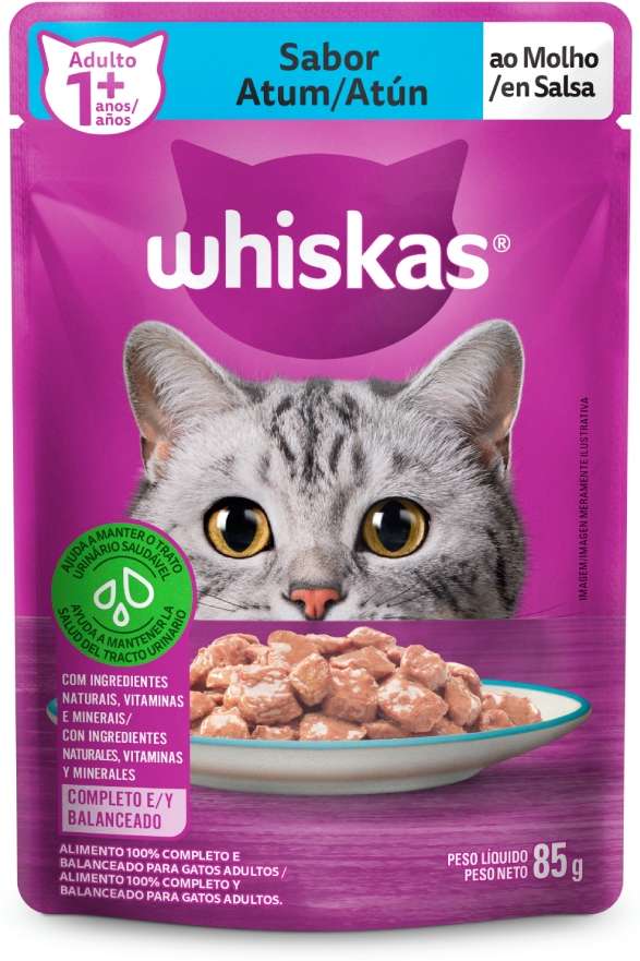 SACHE WHISKAS ADULTO 1+ ATUM - MARS 85G (854)
