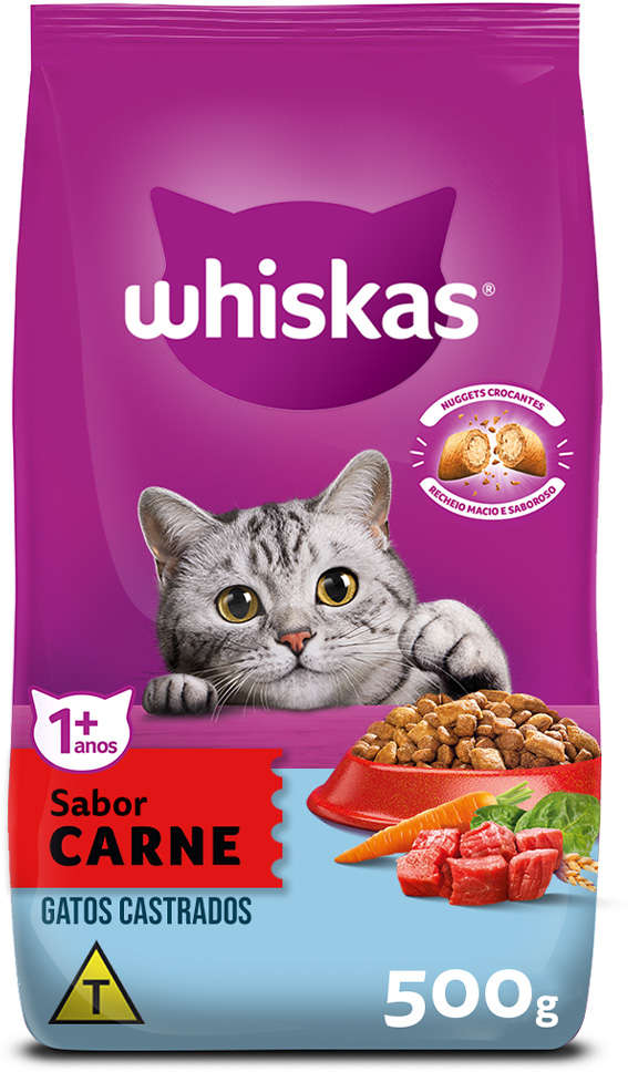 WHISKAS GATO CASTRADO CARNE - MARS 500G (824)