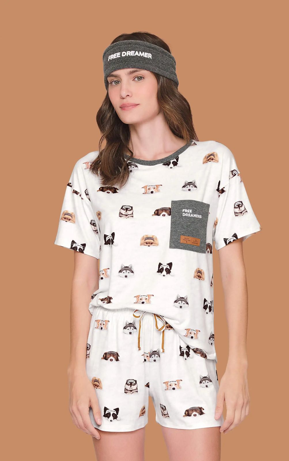 Pijama LUA LUÁ Curto Free Dogs