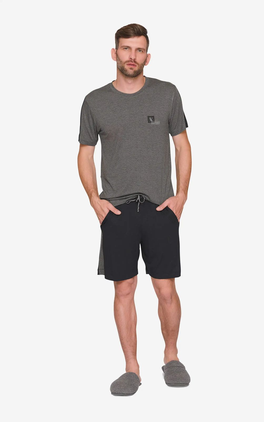 Pijama LUA LUÁ Curto Masculino Noir