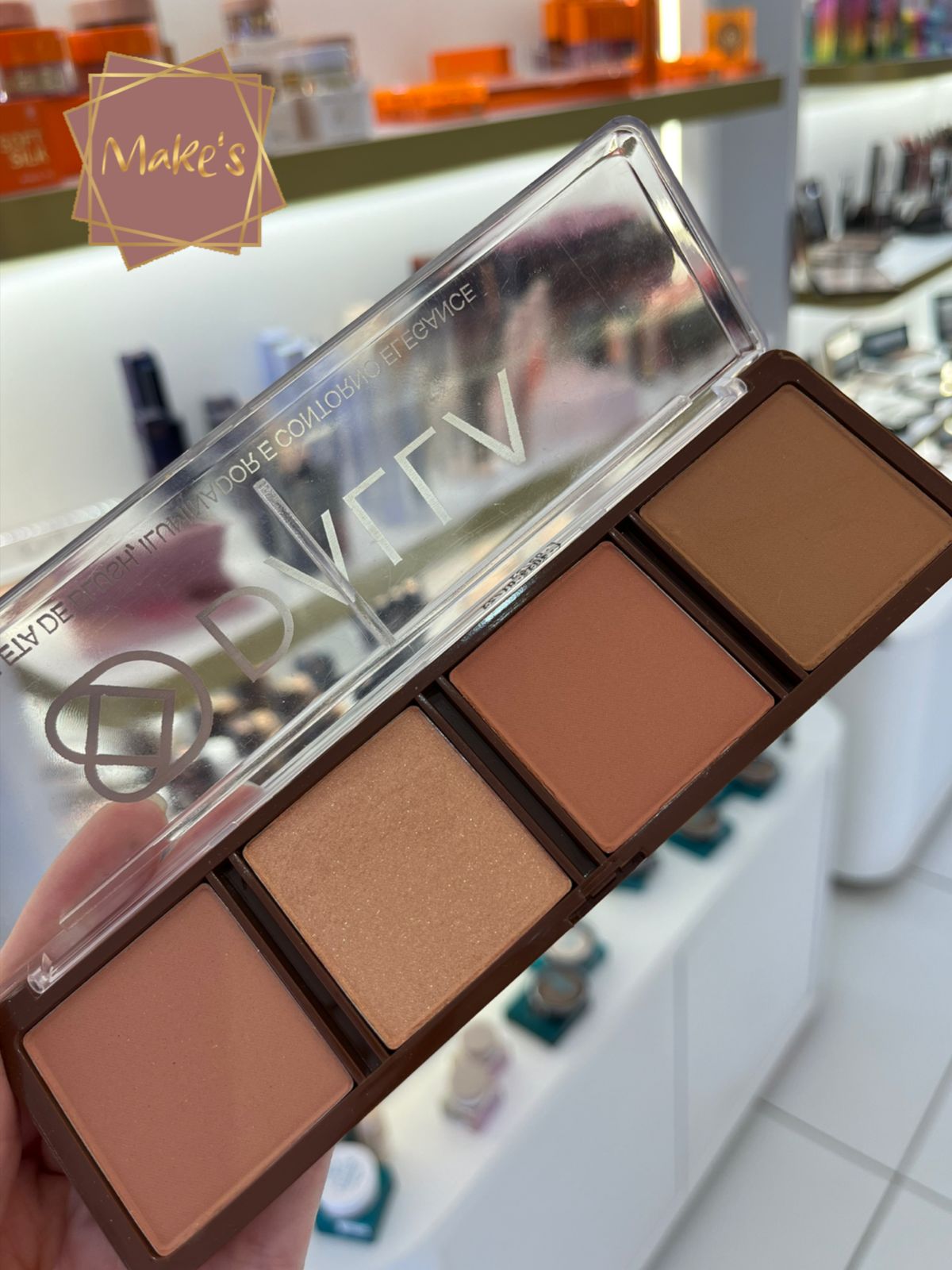 Trio de Blush, Iluminador e Contorno - Dalla