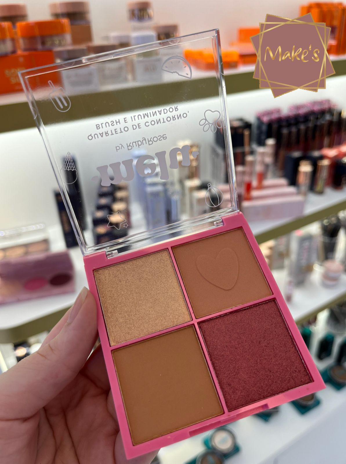 Quarteto de Contorno, Blush e Iluminador - Melu