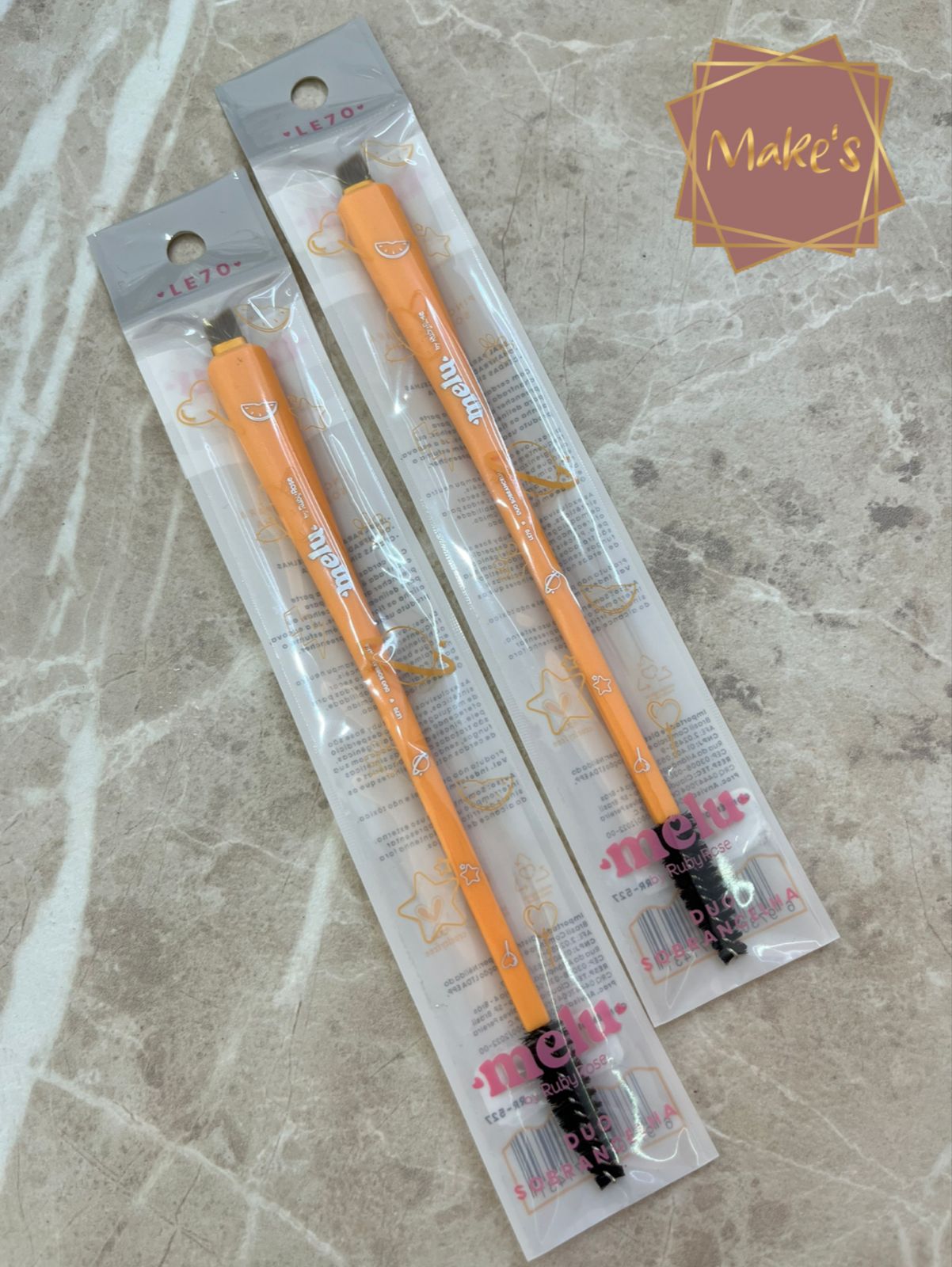 Pincel Duplo para Sobrancelha LE70 - Melu