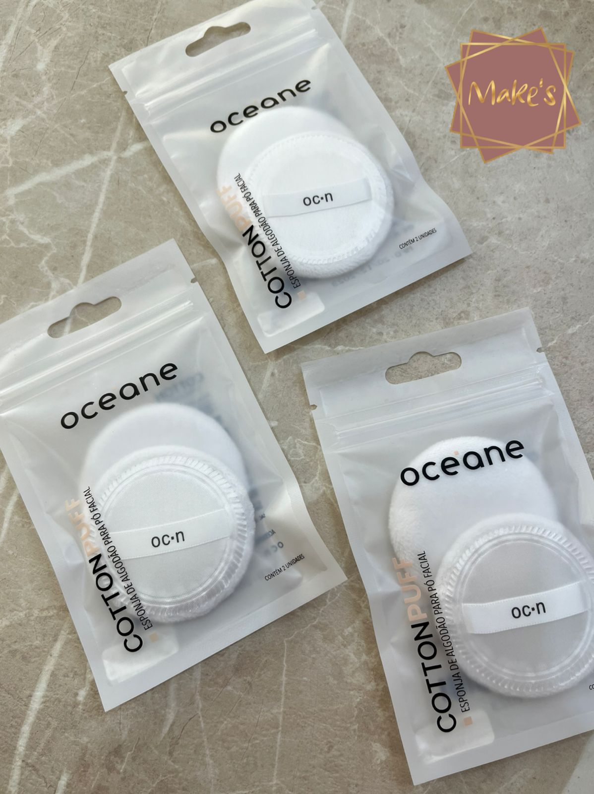 Esponja de Algodão para Pó Facial - Océane