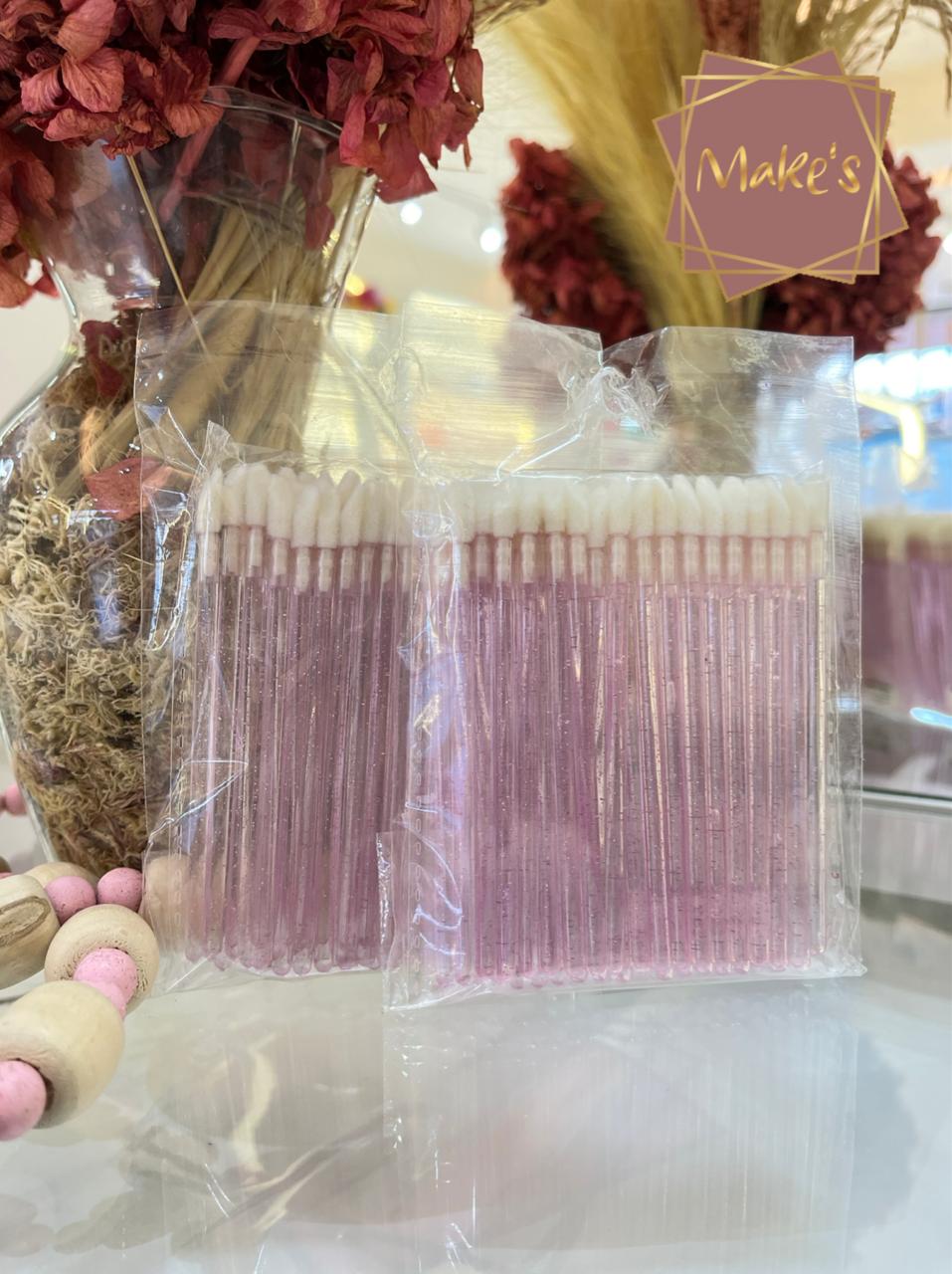 Pincéis Descartáveis para Batom - 50 Unidades