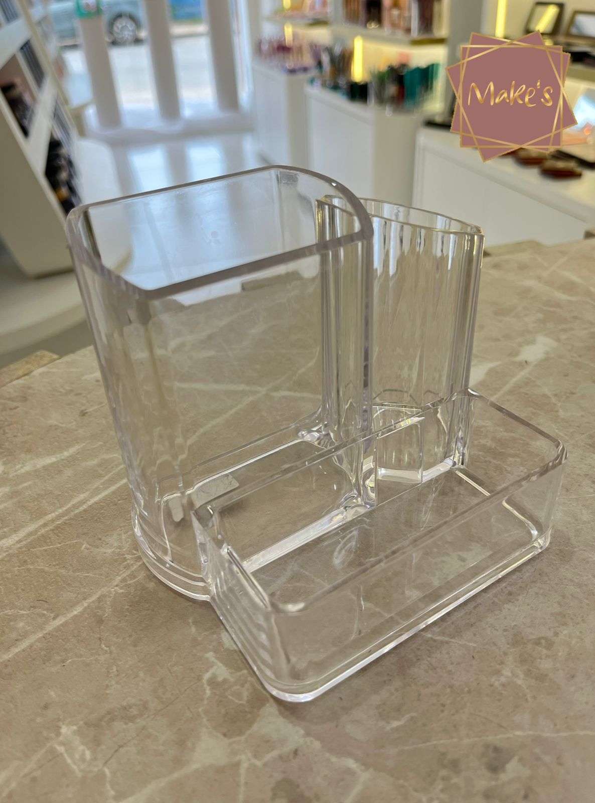 Suporte de Acrílico para Pincéis e Produtos de Maquiagem