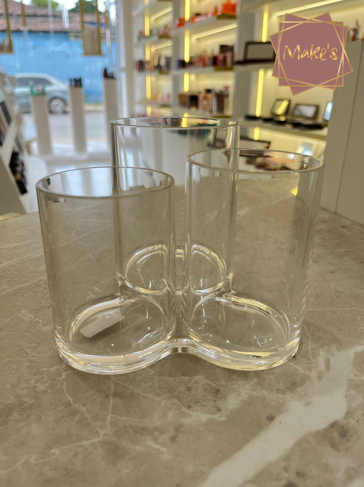 Suporte de Acrílico para Pincéis de Maquiagem