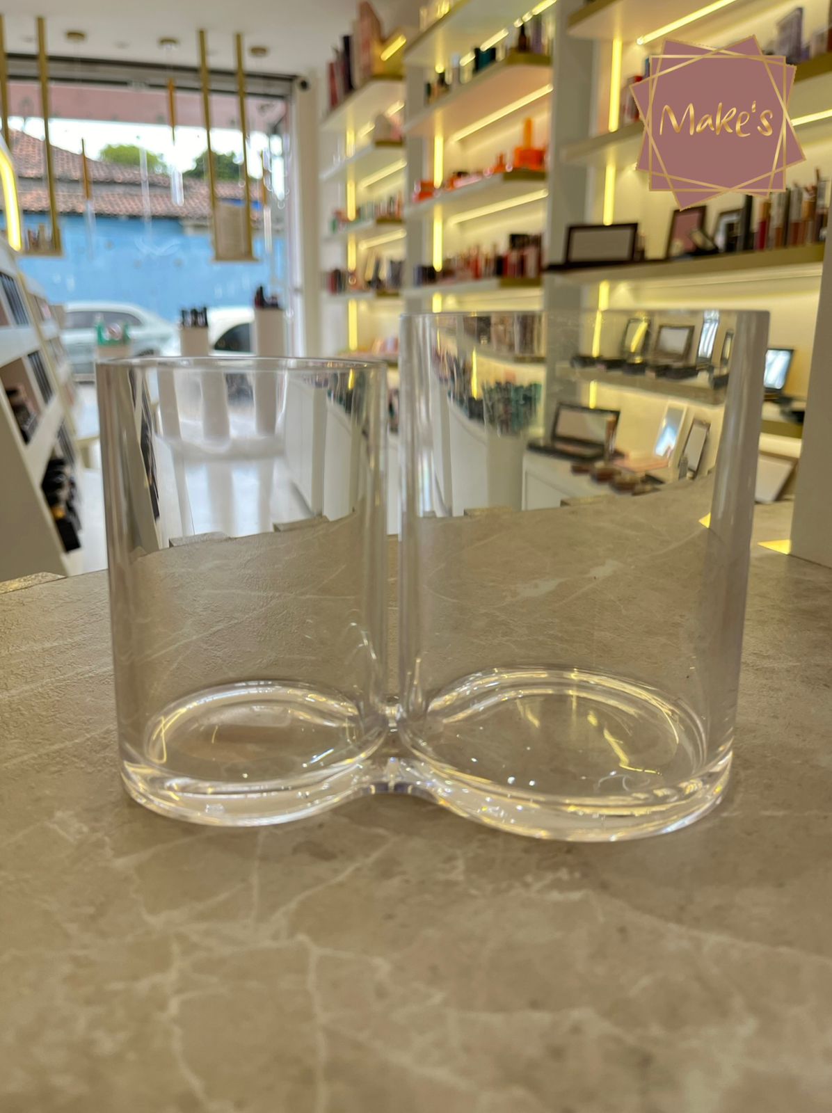 Suporte de Acrílico para Pincéis de Maquiagem