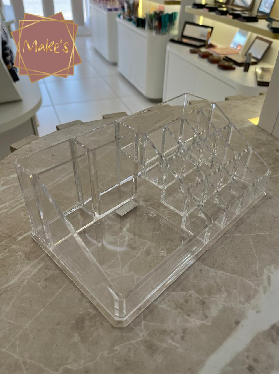 Suporte de Acrílico para Produtos de Maquiagem e Batons