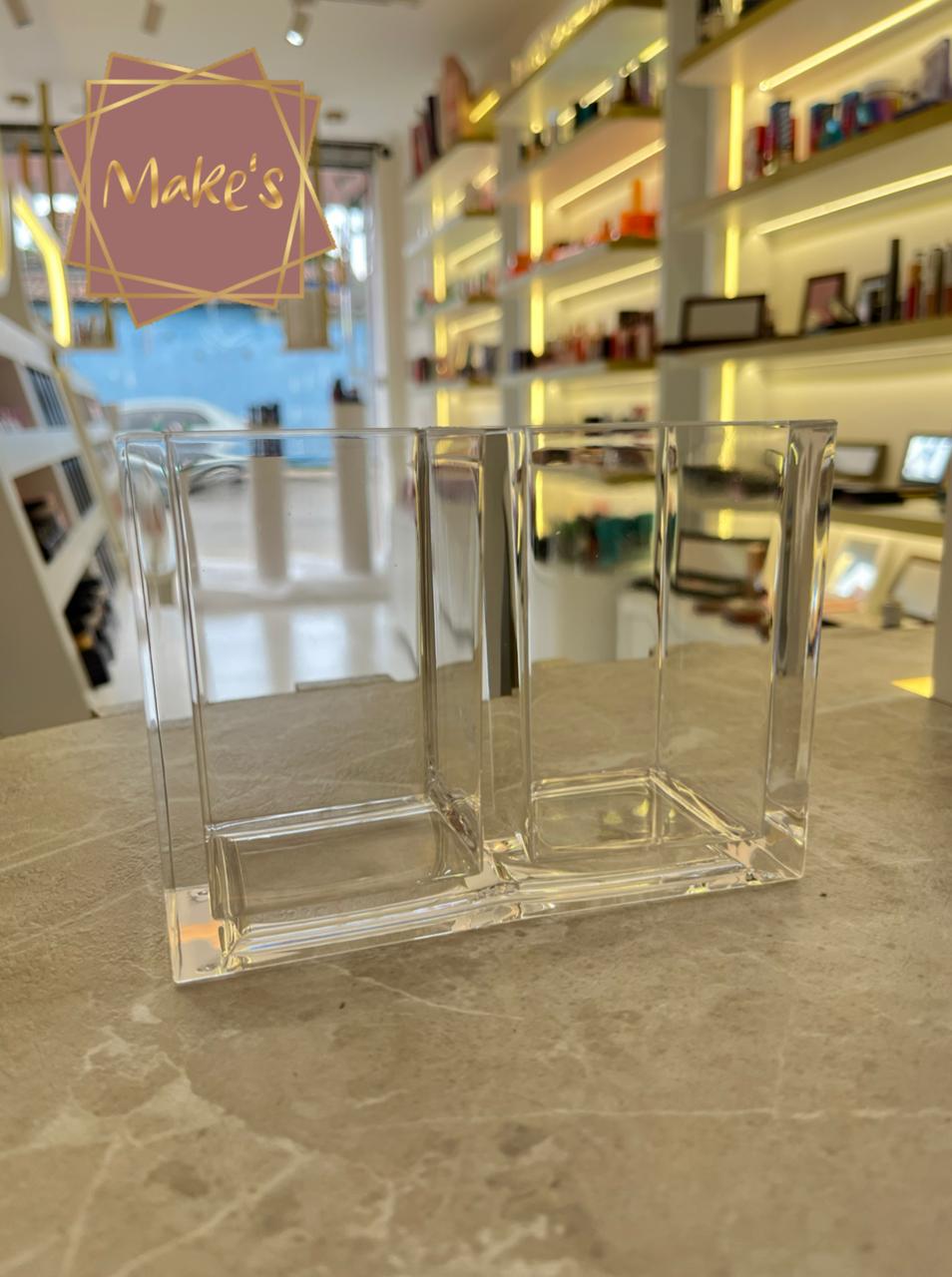 Suporte de Acrílico para Pincéis de Maquiagem