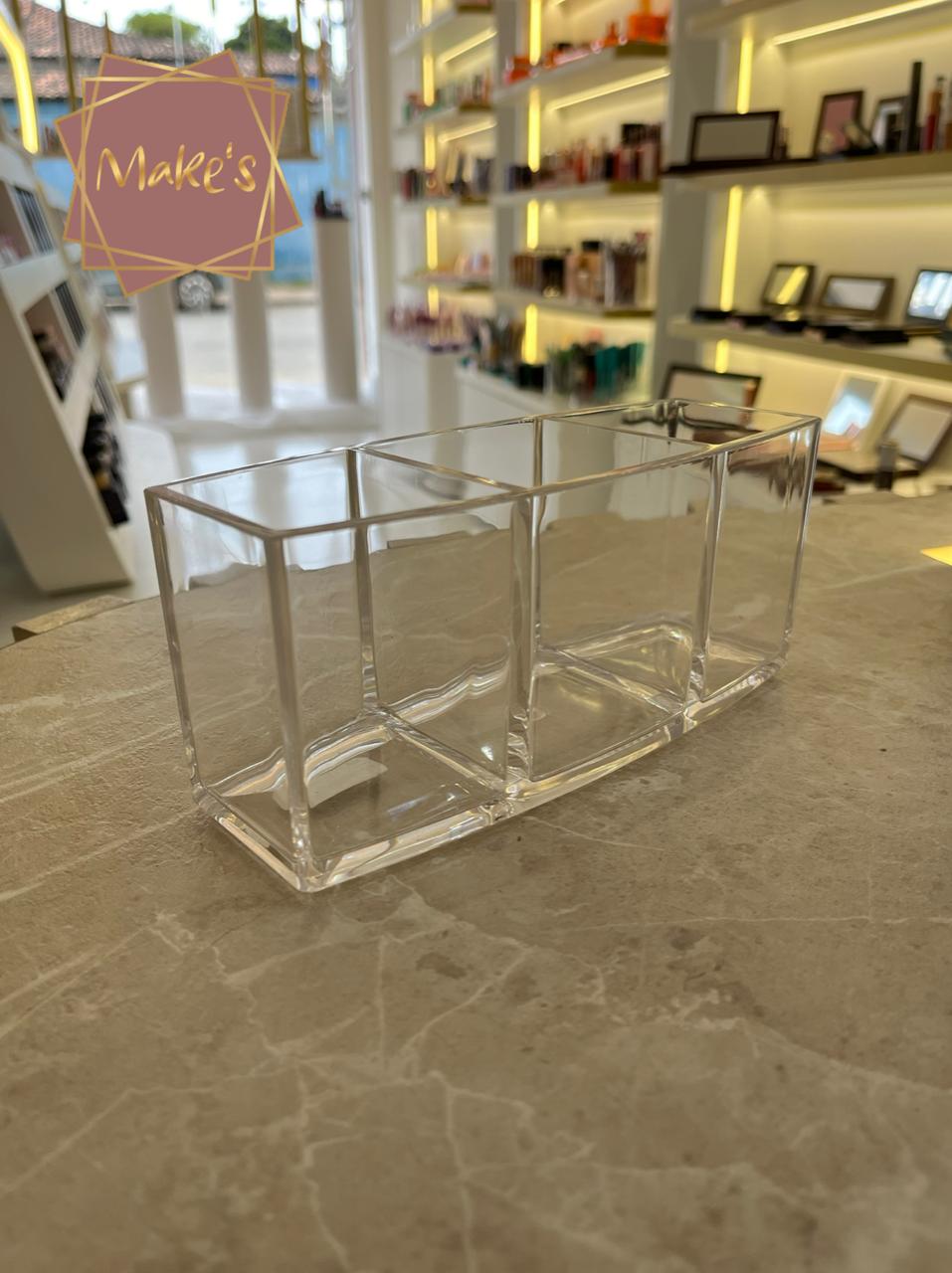 Suporte de Acrílico para Pincéis de Maquiagem