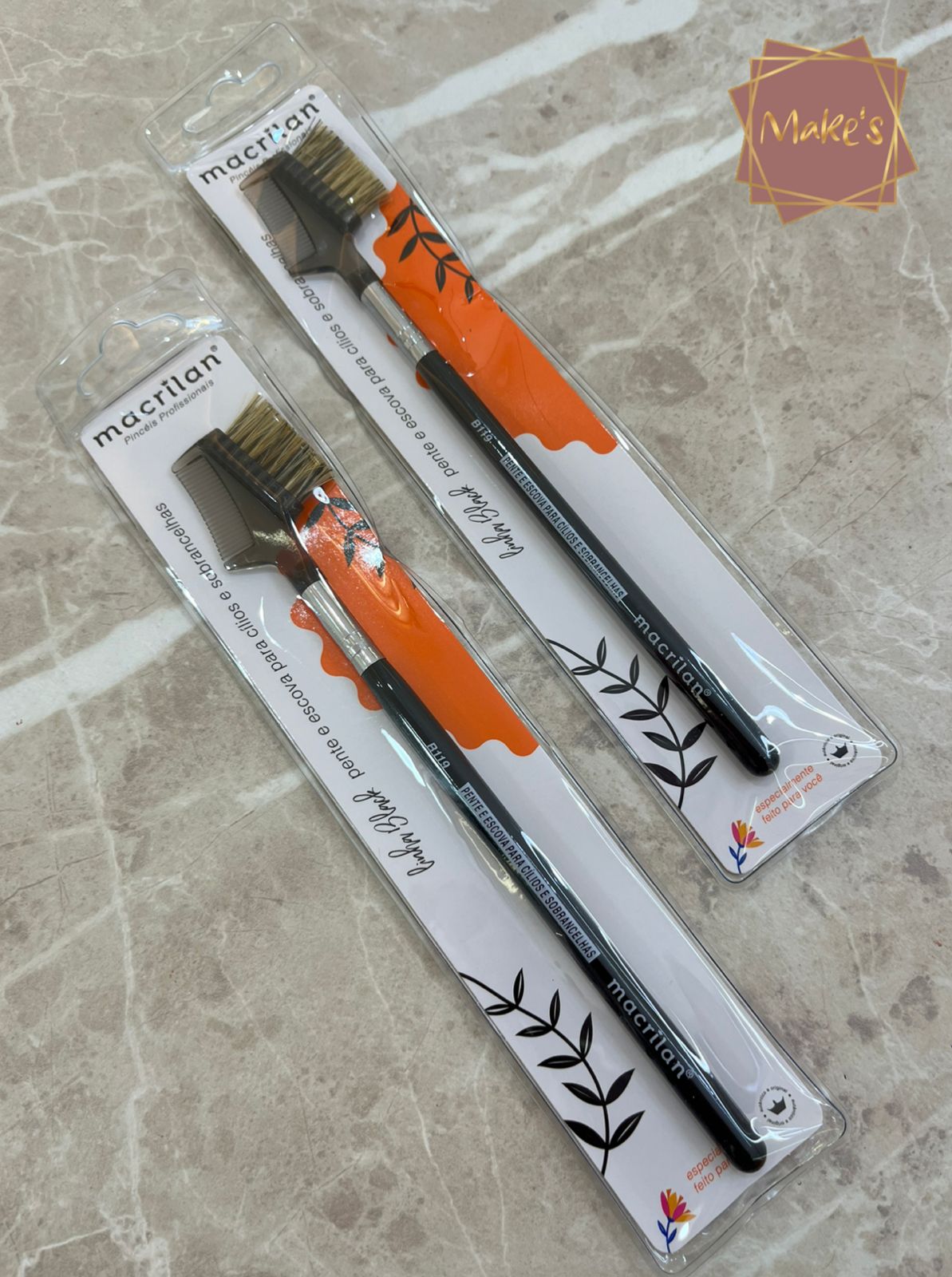 Pente e Escova para Cílios e Sobrancelhas B119 - Macrilan