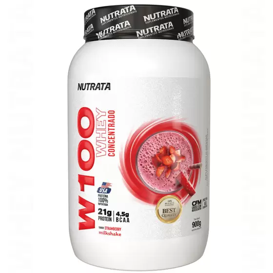 W100 WHEY CONCENTRADO 900G POTE NUTRATA