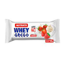 BARRINHA WHEY GREGO SABOR MORANGO
