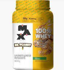 100% WHEY PAÇOCA 900G MAX TITANIUM/DR PEANUT
