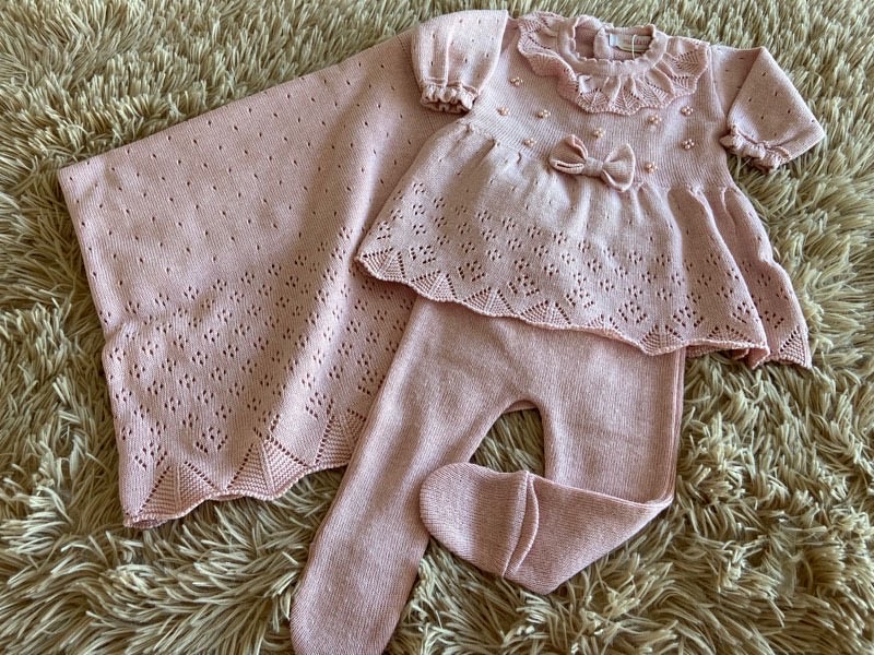 Saída maternidade rosê com laço